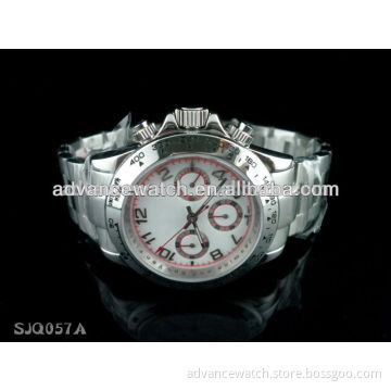 6 hands watch men watches,stainless steel chronograph watch for men